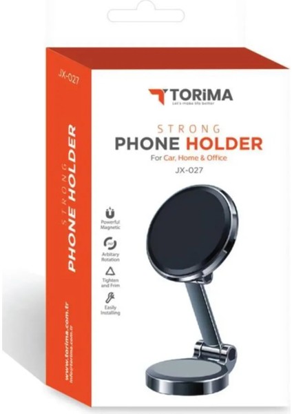 Torima Ayarlanabilir, Portatif Telefon Tutucu, Masaüstü Telefon Standı, Siyah JX-027 (5047)