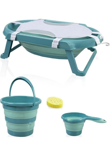 Bfs Babyjem Katlanır Banyo 5'li Küvet Seti 596 Turkuaz