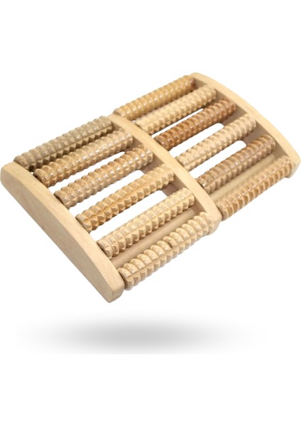 Büro Ev Ofis Kişisel Masaj Bakımı Için Ahşap Yapım 12 Silindir Ayak Masaj Aparatı