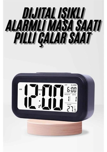 Dijital Işıklı Alarmlı Çalışma Masası Ekran Pilli Çalar Saat fiyatları