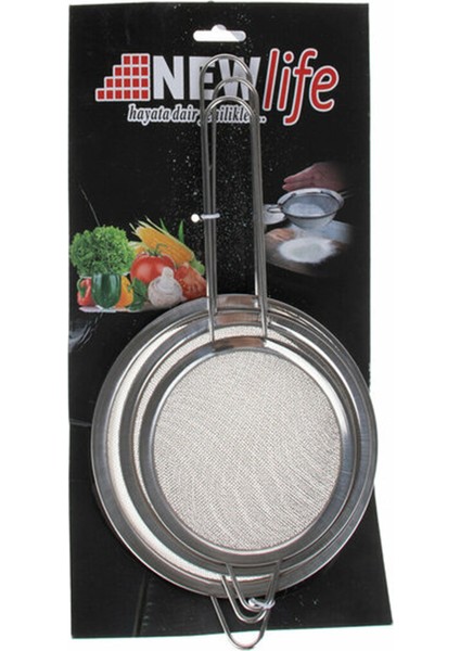3'lü Metal Süzgeç Orta -CLKN-757