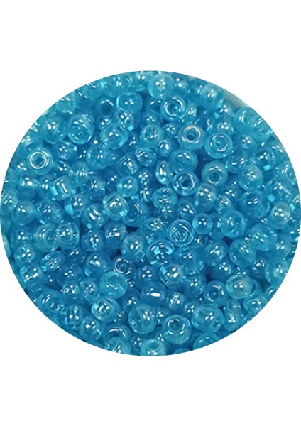 Dökme Cam Kum Boncuk (11/0) 2 mm - 60 Gram - Şeffaf Camgöbeği - BNC058 fiyatları