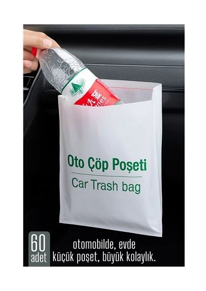Pratik Çöp Poşeti - Yapışkanlı Çöp Poşeti 60 Lı Paket