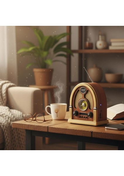 Orta Boy Kubbe Model Retro Ahşap Tasarım Bluetooth Hoparlörlü Radyo – Fm/am Destekli, Şarjlı ve Taşınabilir Radyo NS-7061 (5047) fiyatları