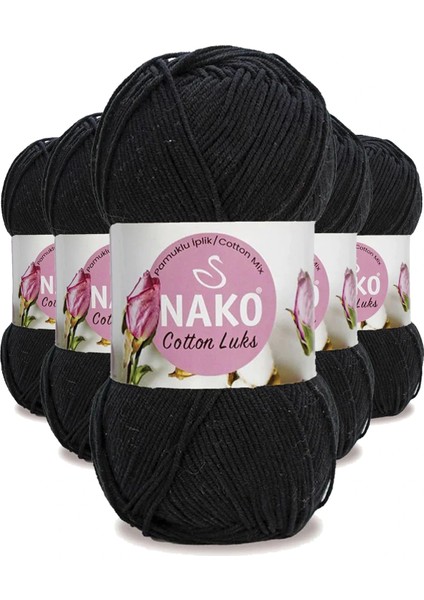5 Adet Cotton Lüks Yelek Tunik Kazak Bluz Hırka Ipi Yünü Siyah 97568