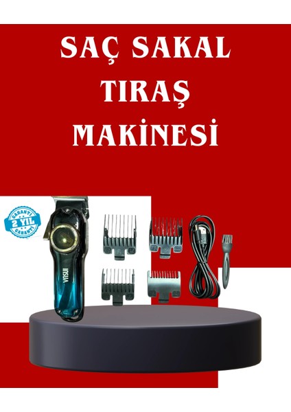 Uzun Çalışma Süreli LCD Göstergeli Saç Kesme Makinesi