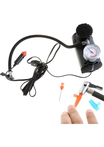 Oto Araç Mini Kompresör Hava Kompresörü 12 V 250 Psı Araba Hava Pompası Lastik Şişirici Taşınabilir (5047) modelleri