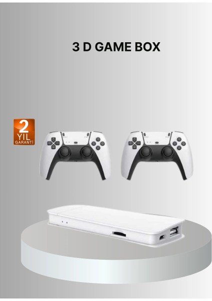 3D ve 4K Görüntü Kaliteli Çok Oyunculu Retro Oyun Konsolu