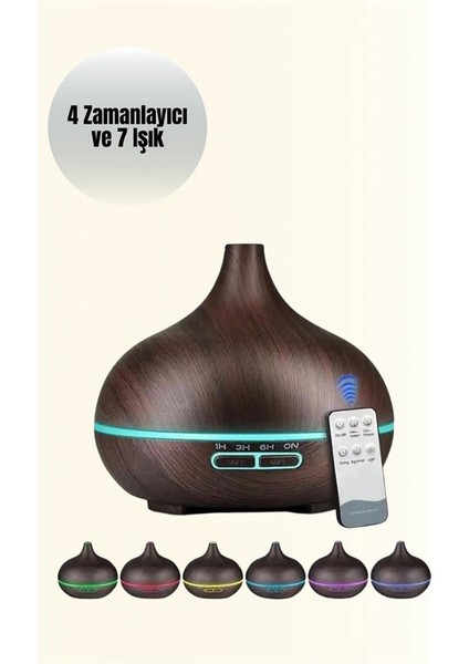 Sessiz Çalışan Aromaterapi Difüzörü – 4 Zaman Ayarlı, 7 Renkli Işık Seçeneği indirimleri
