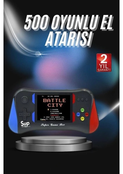 3.5 Inç 500'Ü 1 Arada Klasik Oyun Konsolu Nostalji Oyunlu Atari fiyatları