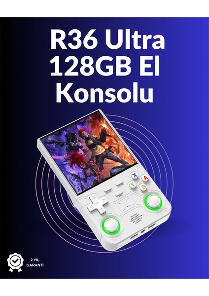 R36 Ultra El Konsolu – 4” Hd IPS Ekran, 128GB Dahili Hafıza, 30.000 Oyun Yüklü