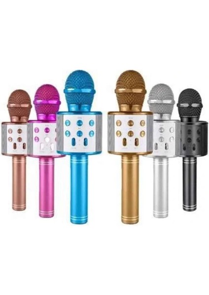 Bluetooth Hoparlör USB Aux Sd Kart Kaoroke Mikrofon Uzun Pil Ömrü indirimleri