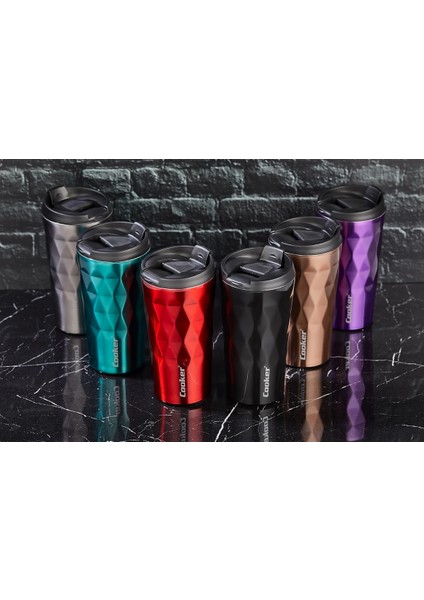 CKR-2048 350ML.ÇELİK Mug Termos Bardak Renkli (5047)