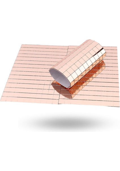 Büro Ev Ofis Etkinik Dekoru Için 30X30CM Yapışkanlı Kare Bronz Cam Mozaik Fayans Aynalı Dekor Panel