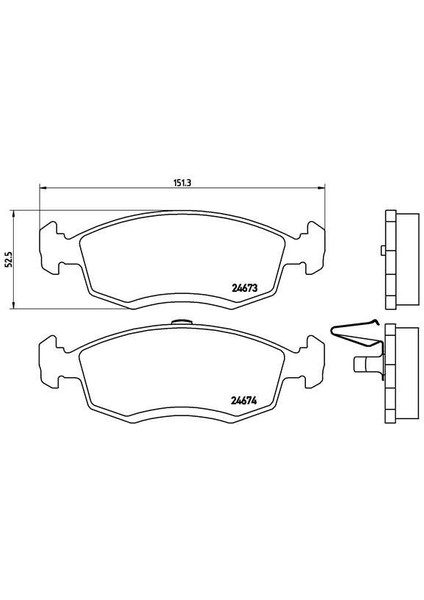 9001132 - Ön Balata Dacıa Logan 07 Logan Pıck-Up 08 Logan Express 09 Sandero 08 260×22 Fte Kırmızı Kutu