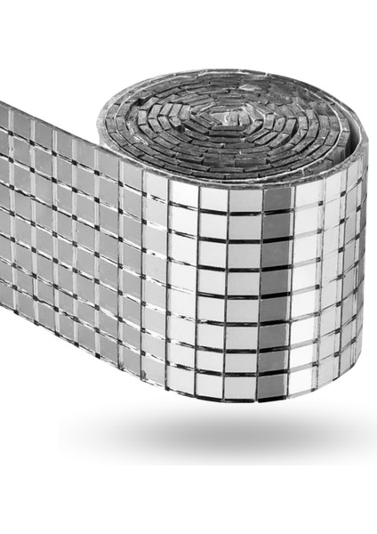 Büro Ev Ofis Etkinik Dekoru Için 30X30CM Yapışkanlı Kare Silver Cam Mozaik Fayans Aynalı Dekor Panel