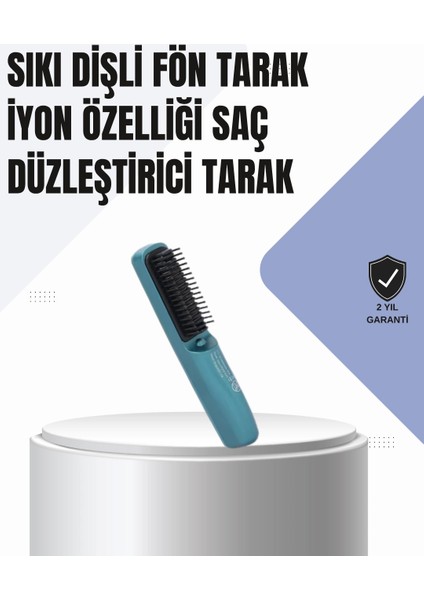 3D Dişli Saç Düzleştirici Tarak – USB Şarjlı Kompakt Tasarım