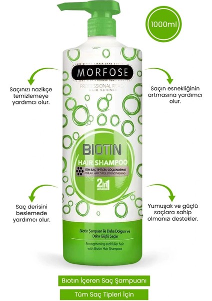 Biotin Şampuan 1000 ml - Yumuşak ve Güçlü Saçlar