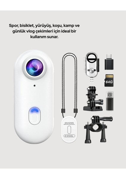 Geniş Açı Lensli Wifi Spor ve Vlog Kamerası indirimleri