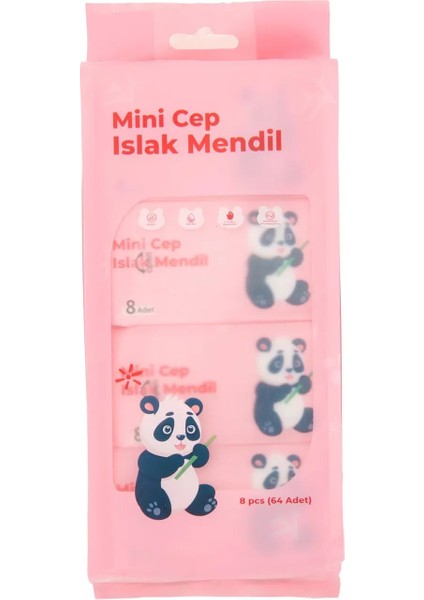 Mini Cep Islak Mendil Günlük Pratik 8&amp;apos;li Paket (5047) fırsatları