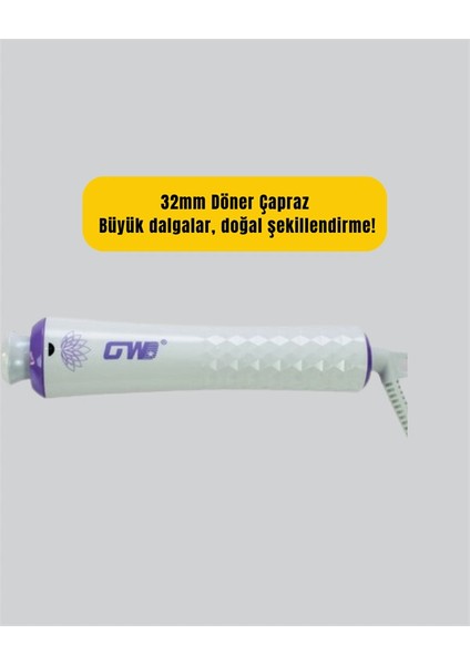 Gw Saç Kıvırma Makinesi – 360° Döner Başlık, Negatif Iyon Teknolojisiyle fiyatları