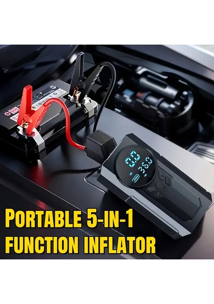 4’ü 1 Arada Lastik Şişirici – Akü Takviyesi – Powerbank – LED Işık (5047) fiyatları