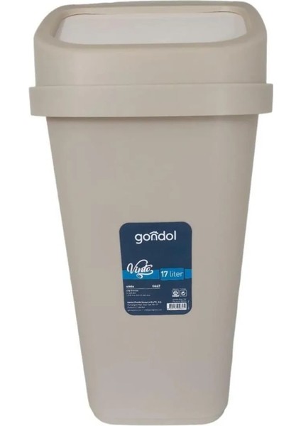 Kapaklı Çöp Kovası, Plastik 17 Lt -G647