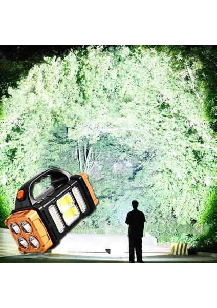 Solar ve USB Şarjlı LED + Cob El Feneri | 1500 Mah Şarjlı Taşınabilir Çalışma Işığı–su geçirmez (5047) modelleri