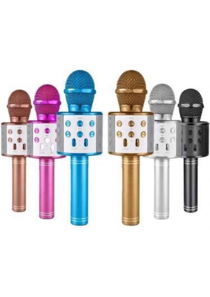 Bluetooth Hoparlör USB Aux Sd Kart Kaoroke Mikrofon Uzun Pil Ömrü indirimleri