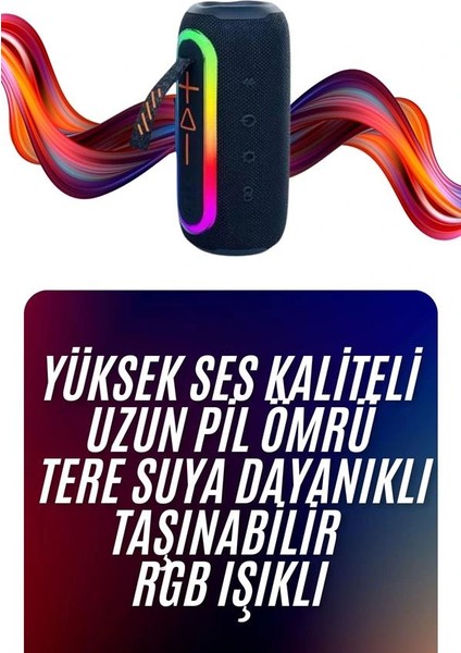 Bluetooth Hoparlör Uzun Pil Ömrü Taşınabilir Yüksek Ses Kaliteli