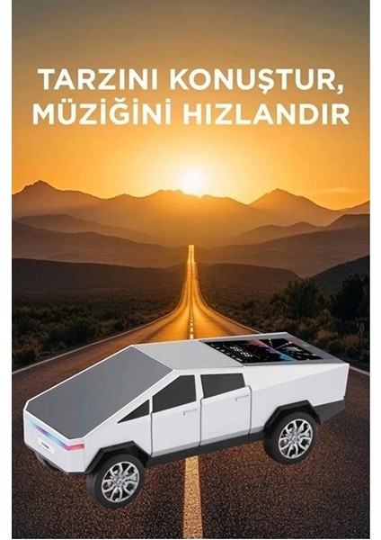 D68 Cyber Model Araba Tasarımlı Bluetooth Hoparlör 15W Güçlü Ses Rgb LED /tws/usb Beyaz ( Lisinya ) modelleri