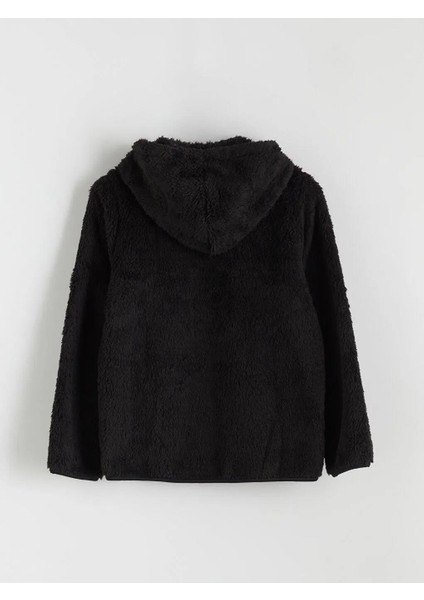 Kapüşonlu Pelüş Kız Çocuk Fermuarlı Sweatshirt (W5) modelleri