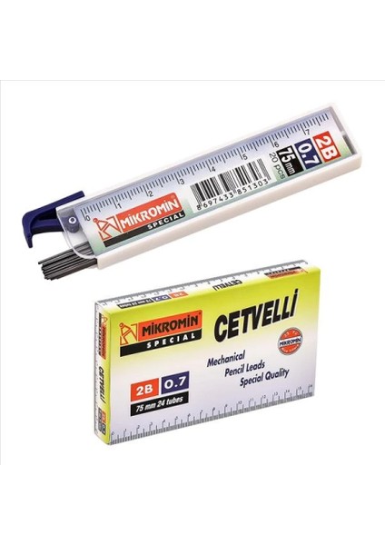 Cetvelli 2b 75 mm 0.7 24'lü Paket
