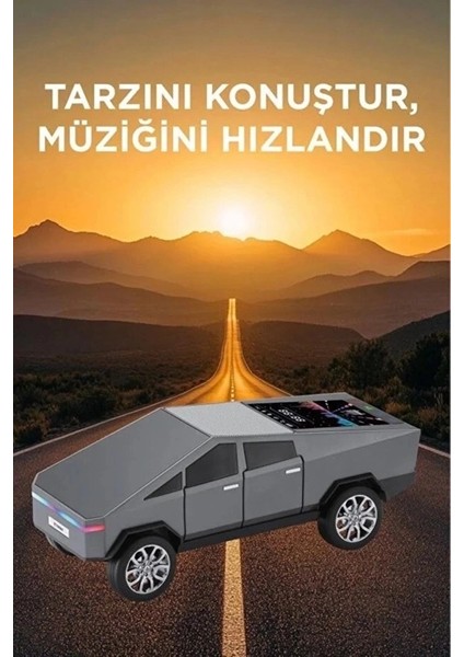 D68 Cyber Model Araba Tasarımlı Bluetooth Hoparlör 15W Güçlü Ses Rgb LED /tws/usb Gri ( Lisinya ) modelleri