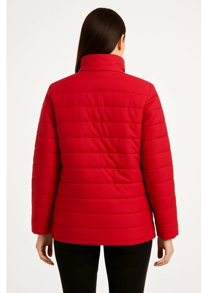 Eyesof Bomber Mont Ceket – Su Itici Kumaş, Kapitone Astarlı, Fermuarlı, Kışlık - Kırmızı fiyatları