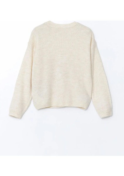 Bisiklet Yaka Yılbaşı Temalı Kız Çocuk Triko Kazak (W5) fiyatları