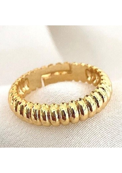 Kadın Altın Renk Vintage Burgu Yüzük