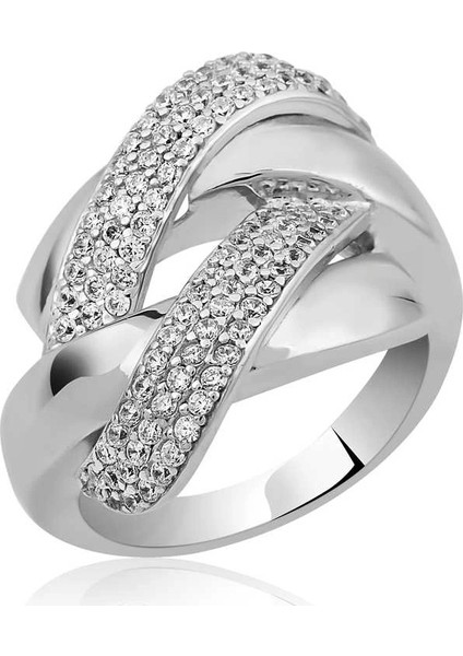 Gümüş Örgü Model Fantazi Yüzük