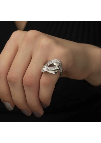 Gümüş Örgü Model Fantazi Yüzük modelleri
