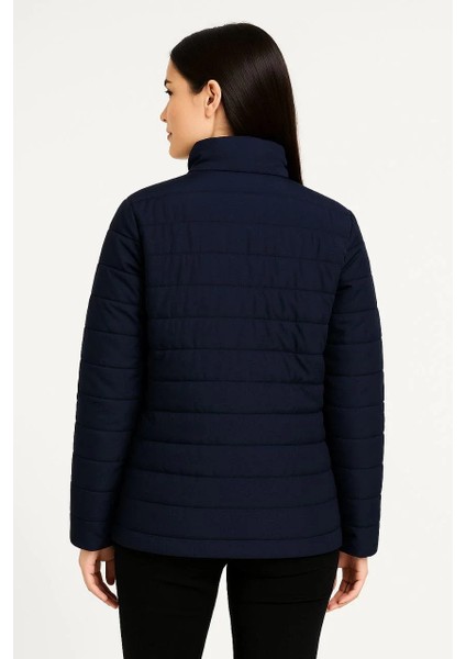 Kadın Bomber Mont Ceket – Su Itici Kumaş, Kapitone Astarlı, Fermuarlı, Kışlık - Lacivert modelleri