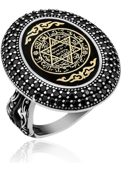 Gümüş Süleyman Mührü Bayan Yüzük