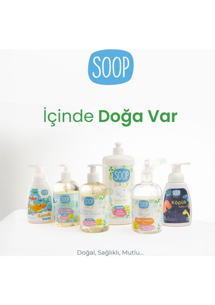 Bebek Dinozor Köpük Sabun Pudra Kokulu 2 x 300 ML| Vegan Hipoalerjenik | Eğlenceli Köpük Form