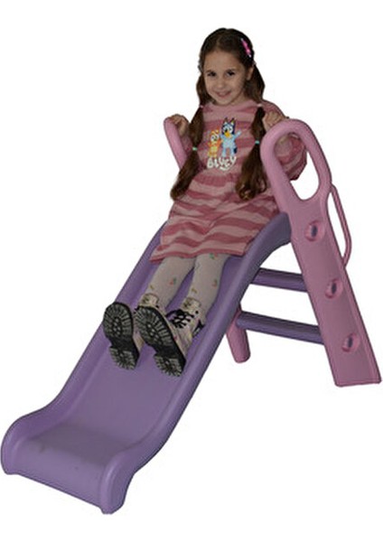 Prenses Kaydırak Pembe/Lila 3-6 Yaş İçin Güvenli ve Eğlenceli Oyun Alanı