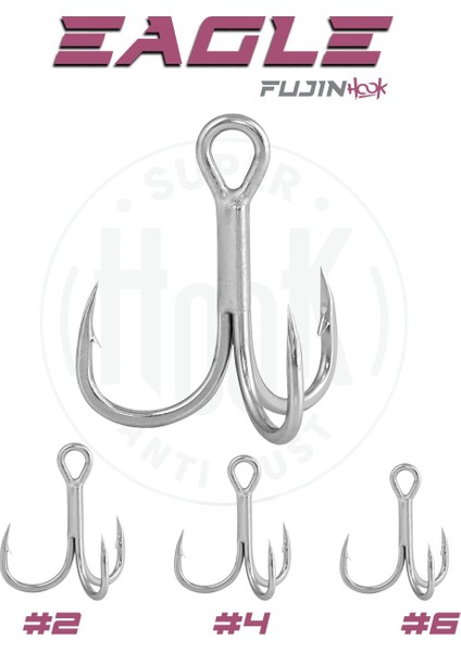 Eagle Süper Anti-Rust Üçlü Kanca