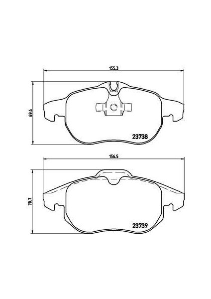 671678 - Ön Fren Balatası Astra H 05 10 Vectra C 08.02 Zafıra B 05 10 Saab 9.3 02 Croma 06.05