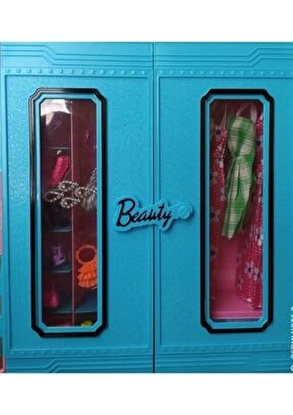 Barbie Elbise Gardrobu Kız Çocuklar İçin Şık Pembe Tasarım 30 Parça