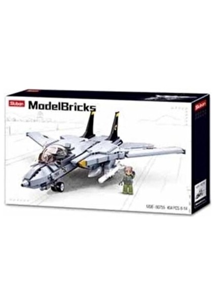 F14 Uçak Model Bricks 404 Parça modelleri