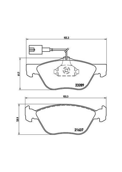 670990 - Ön Fren Balatası Fıat Marea 95 Alfa Romeo 145-146-156 2.0 16V 2.0 Jtd Fişli