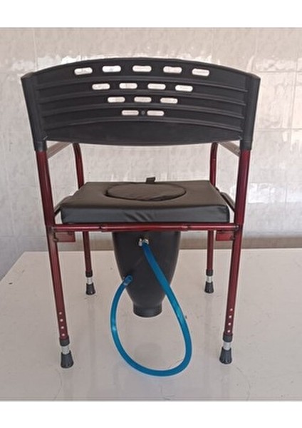 Seyyar Katlanabilir Hasta Tuvalet Sandalyesi Kolay Temizlenir Taşınabilir 1 Adet