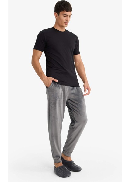 Regular Fit Cepli Kadife Pijama Altı F4672AX25WN